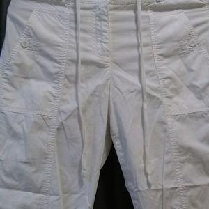 JONES NEW YORK SPORT NWT WOMEN'S WHITE CAPRIS / CR